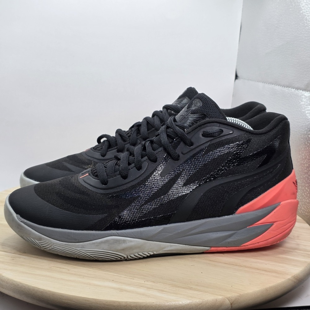 Men's Size 9.5 -‎ PUMA LaMelo Ball Basketball Shoes 378287-01 Pre-Owned No Box